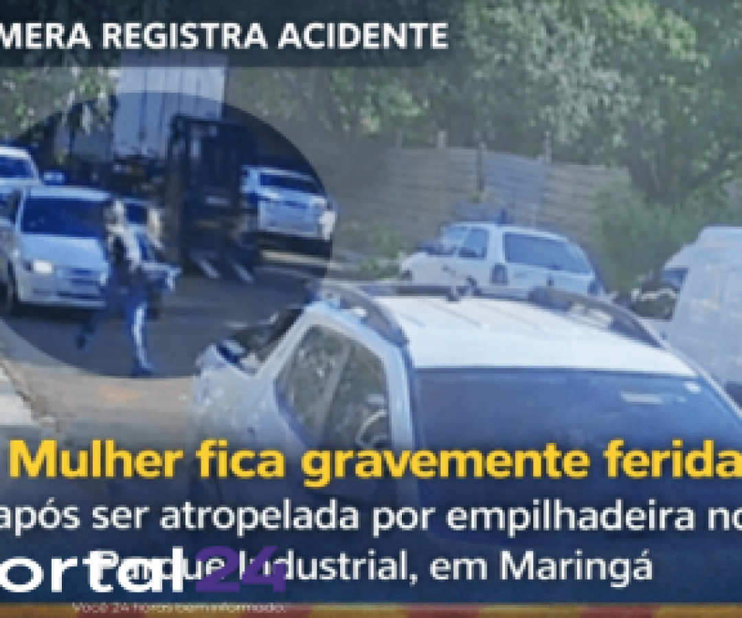 Mulher fica gravemente ferida após ser atropelada por empilhadeira em parque industrial de Maringá