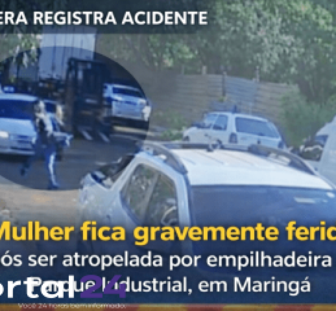 Mulher fica gravemente ferida após ser atropelada por empilhadeira em parque industrial de Maringá
