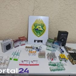 Operação Protetor apreende medicamentos, anabolizantes e eletrônicos de origem estrangeira em ônibus na rodoviária de Medianeira