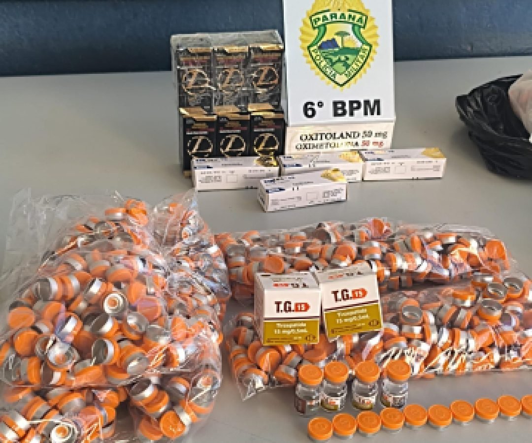 Passageiro é flagrado com 1.600 tampas de medicamentos e anabolizantes em ônibus