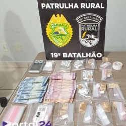 Patrulha Rural apreende drogas e prende dois em Marechal Cândido Rondon