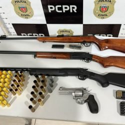 PCPR prende seis e apreende arsenal durante operação contra comércio ilegal de armas