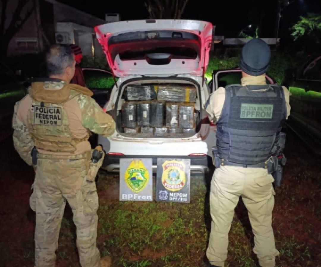 PF e PM apreendem mais de uma tonelada de maconha em Santa Helena