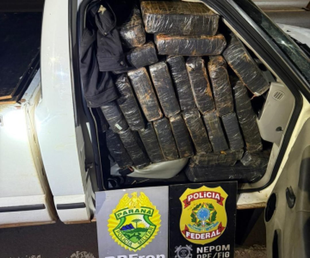 PF e PM apreendem veículos carregados com mais de 1 tonelada de maconha em Santa Helena