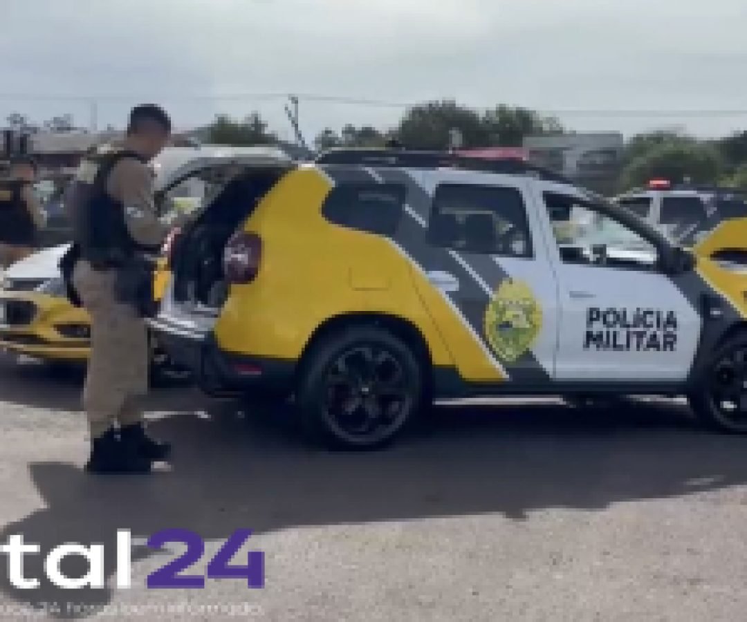 Pistola 9mm é apreendida e dois homens são detidos na BR-277, em Cascavel