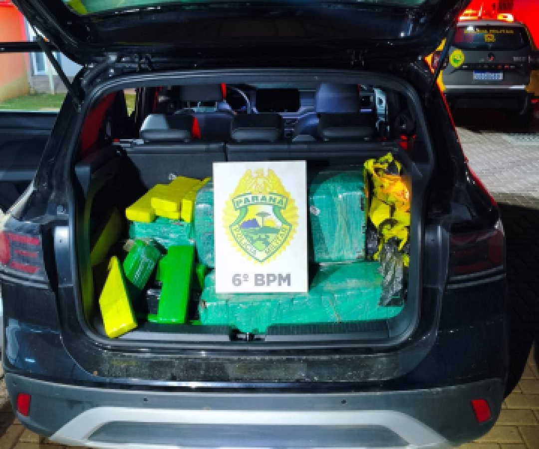 PM apreende 210kg de maconha na BR-277