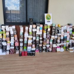 PM apreende Ford Fusion com mais de R$ 15 mil em perfumes contrabandeados na PR-486