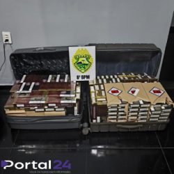 PM apreende malas com cigarros contrabandeados em ônibus na rodoviária de Medianeira