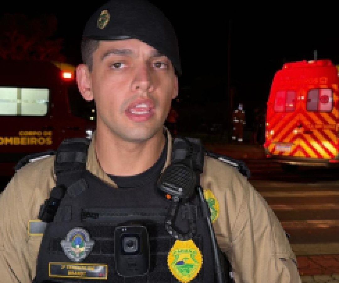 PM auxiliou no atendimento a acidente no Santa Cruz