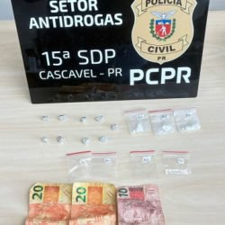 Polícia Civil cumpre mandados e prende suspeito por tráfico de drogas em Cascavel