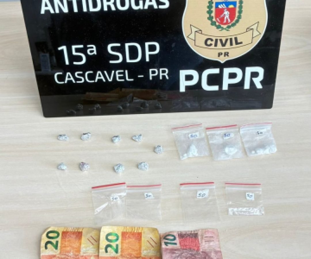 Polícia Civil cumpre mandados e prende suspeito por tráfico de drogas em Cascavel