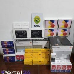 Polícia rodoviária apreende carga de eletrônicos avaliada em R$ 103 mil na PR-585, em Toledo