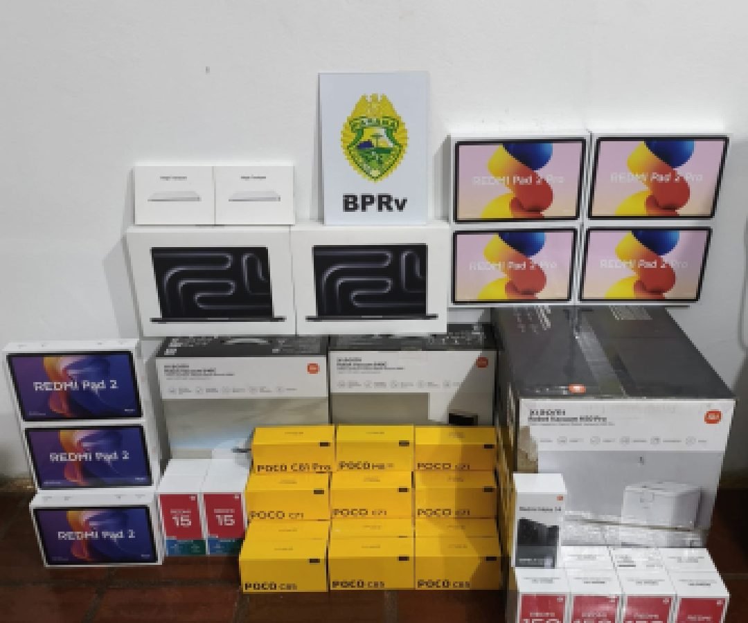 Polícia rodoviária apreende carga de eletrônicos avaliada em R$ 103 mil na PR-585, em Toledo
