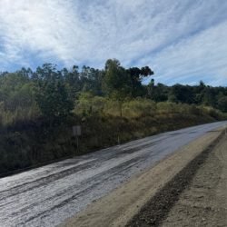 No 3° mês, pavimentação da rodovia entre Imbaú e Reserva chega a 7,5% de execução