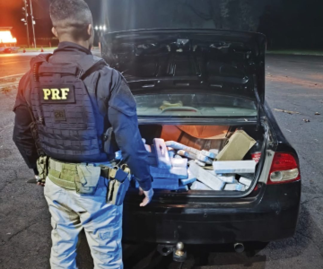 PRF apreende 116 quilos de maconha na BR-277