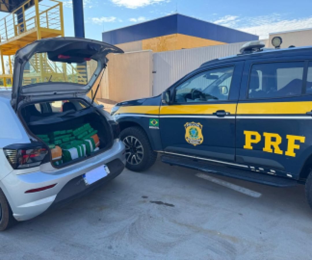 PRF apreende mais de 180 kg de maconha na BR-487, em Alto Paraíso