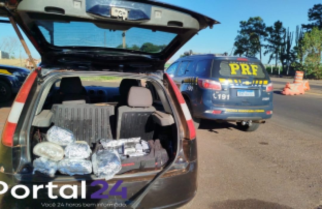 PRF apreende mais de 30 kg de maconha após perseguição na BR-369 em Ubiratã