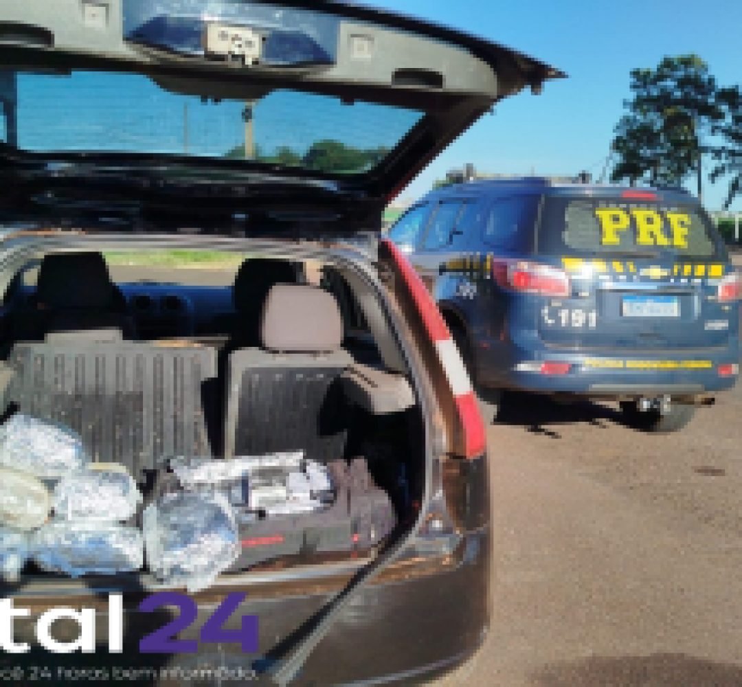 PRF apreende mais de 30 kg de maconha após perseguição na BR-369 em Ubiratã