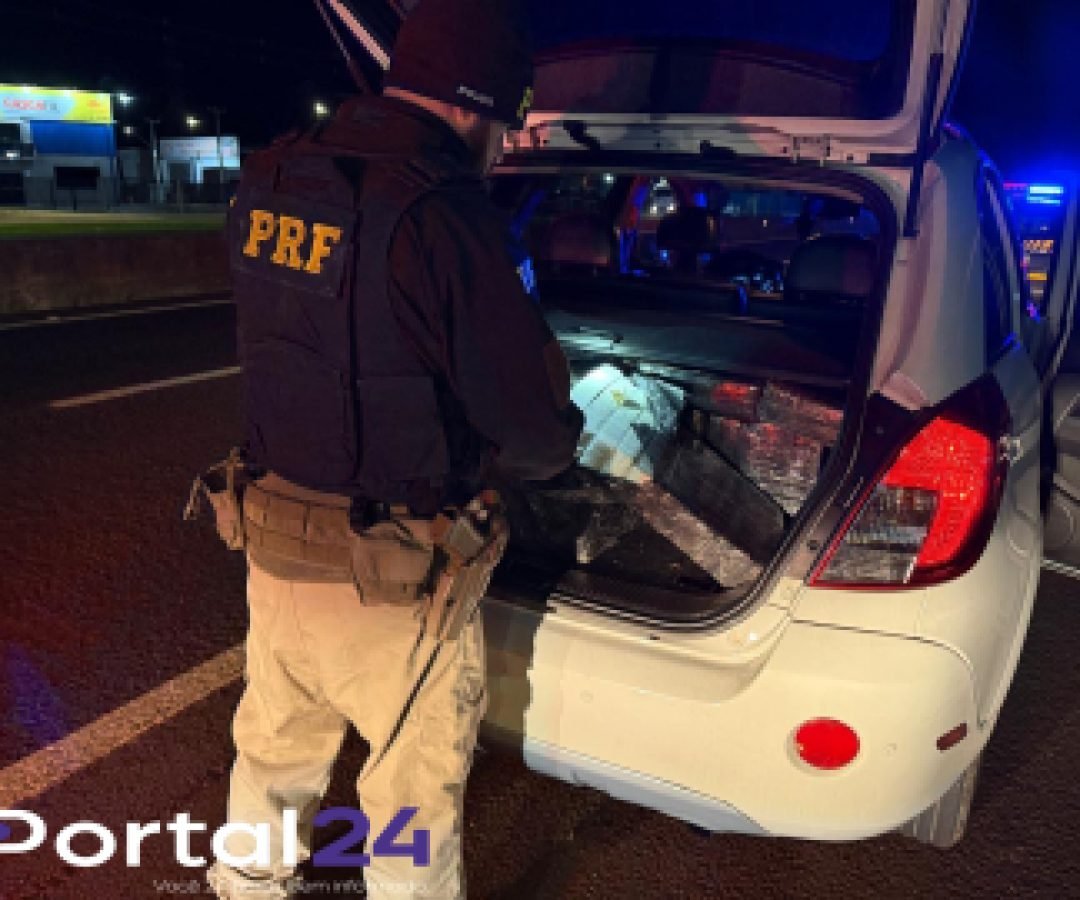 PRF apreende mais de 340 quilos de maconha e prende casal em Cascavel