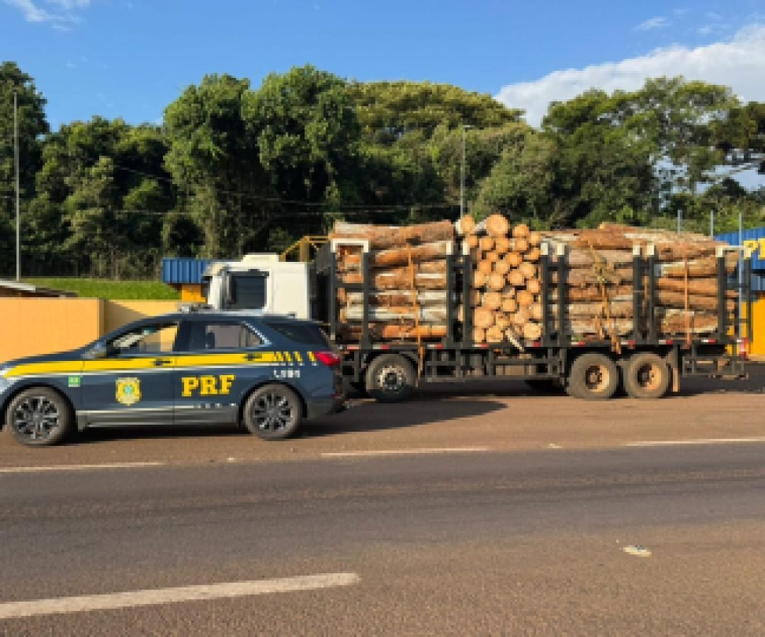 PRF flagra caminhão com 15 toneladas de excesso de carga e motorista com CNH suspensa na BR-277