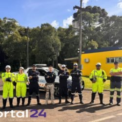 PRF realiza ação integrada de educação para o trânsito na BR-277, em Guarapuava