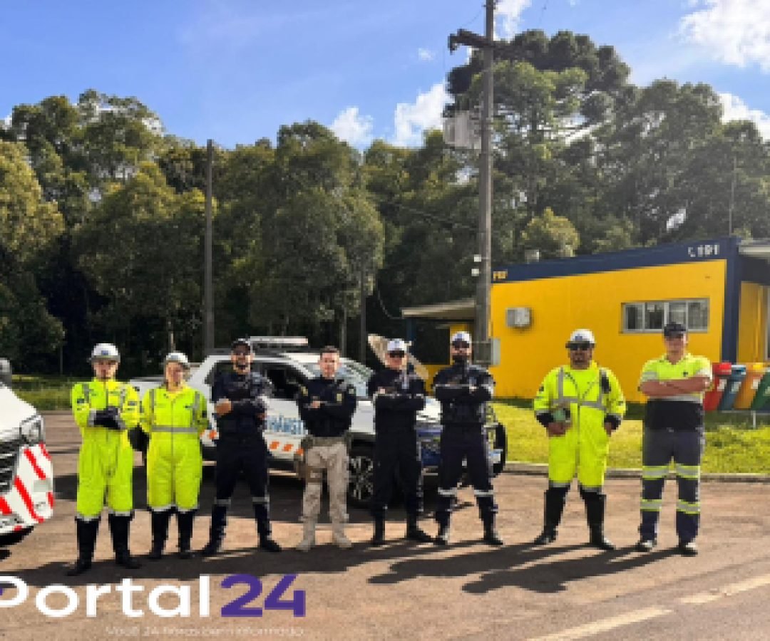 PRF realiza ação integrada de educação para o trânsito na BR-277, em Guarapuava