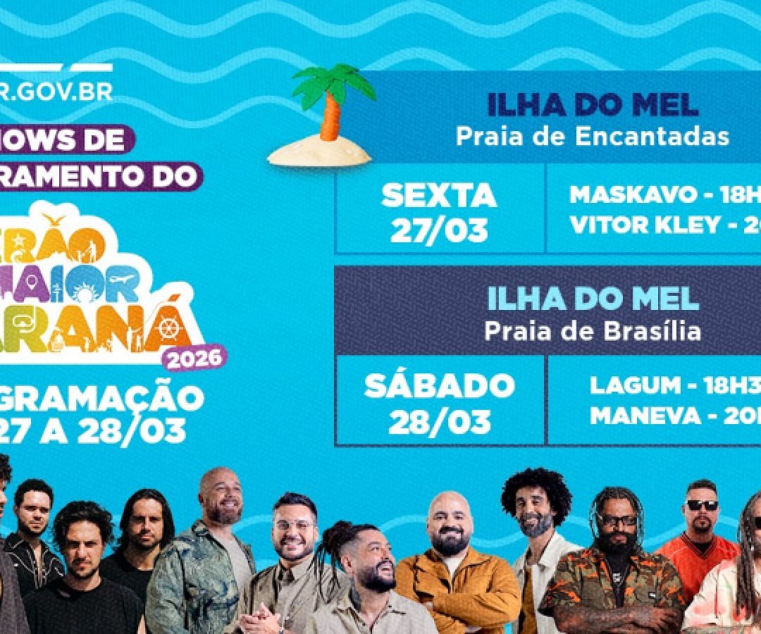 Despedida surpresa: Verão Maior Paraná terá festival com 4 shows na Ilha do Mel
