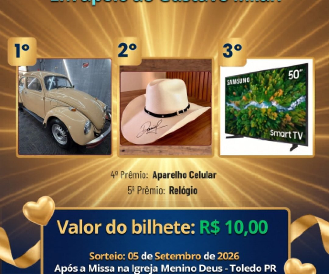 Rifa solidária é lançada para ajudar Gustavo Milan com prêmios como Fusca e TV Smart