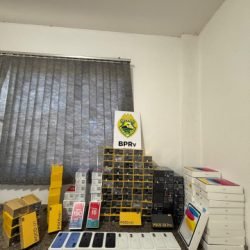 ROTAM apreende 147 eletrônicos durante operação na BR-277 em Santa Tereza do Oeste