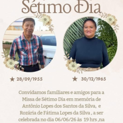 Santa Tereza do Oeste terá Missa de Sétimo Dia em memória de Antônio e Rozária