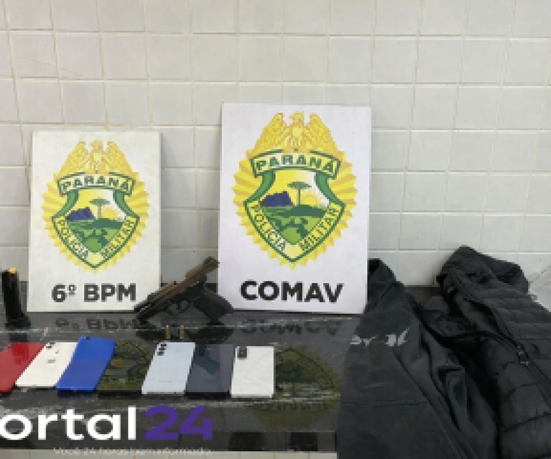 Suspeitos são detidos após roubo e perseguição com apoio aéreo em Cascavel