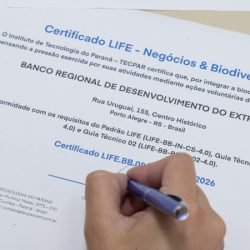 Conservação da biodiversidade: Tecpar certifica BRDE por práticas sustentáveis