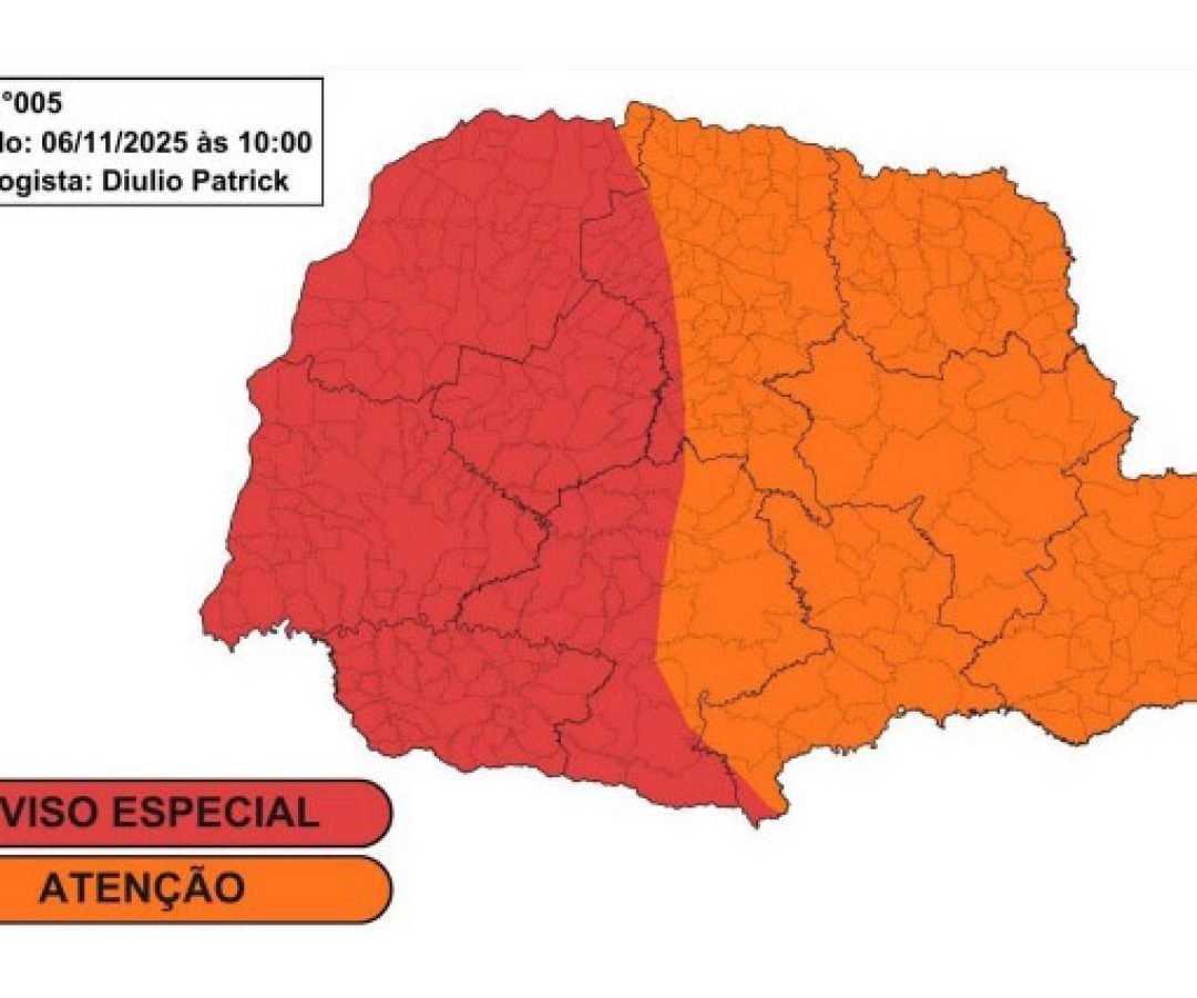 Tempestades de sexta devem ter ventos acima de 80 km/h e chuvas superiores a 50 mm