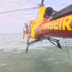 Após treinamento, helicóptero do Corpo de Bombeiros já está de prontidão no Litoral