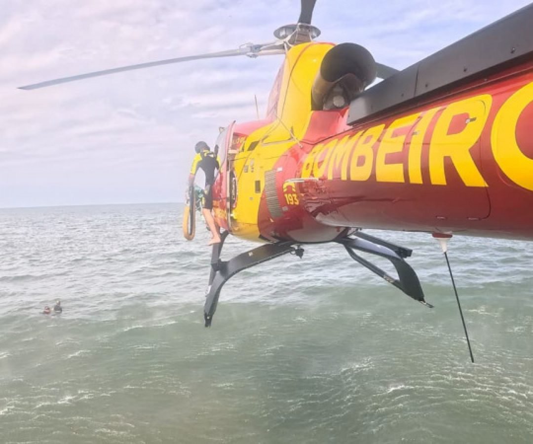 Após treinamento, helicóptero do Corpo de Bombeiros já está de prontidão no Litoral