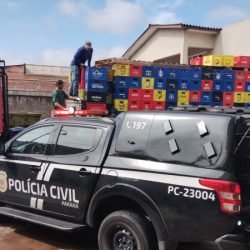 PCPR faz descarte de 400 engradados de cervejas falsificadas