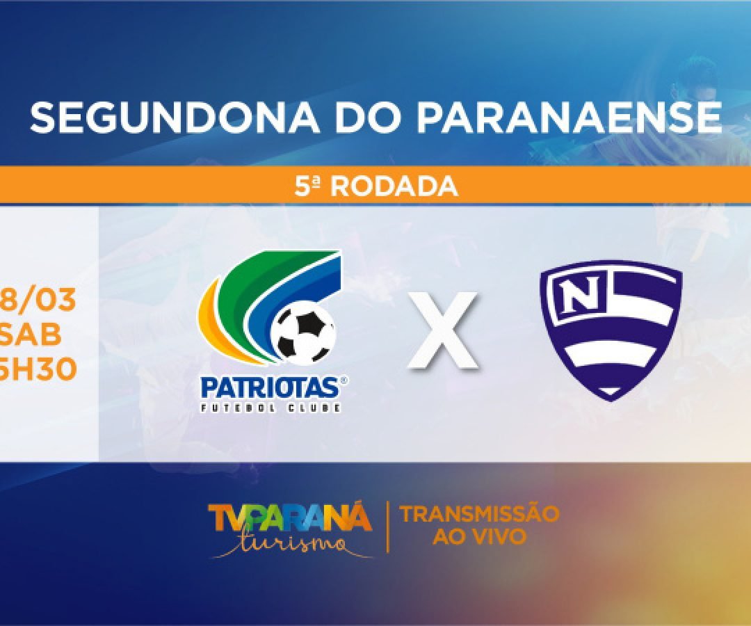 Patriotas x Nacional: TV Paraná Turismo transmite mais um jogo da Segundona neste sábado