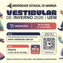 1.123 vagas: inscrições do Vestibular de Inverno 2026 da UEM estão abertas