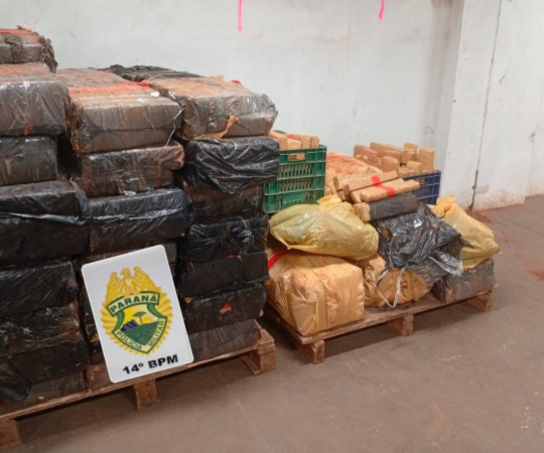 PMPR apreende mais de 880 quilos de maconha em área de mata em Foz do Iguaçu