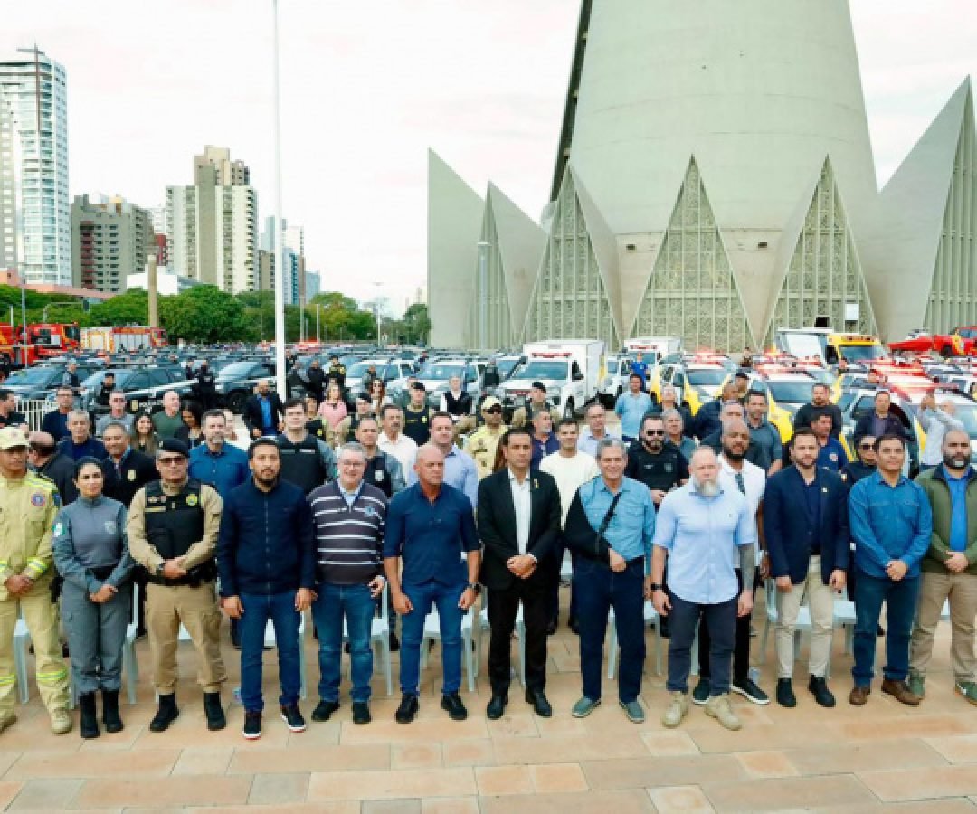 Entrega de 75 novas viaturas reforça atuação das forças de segurança em Maringá e região