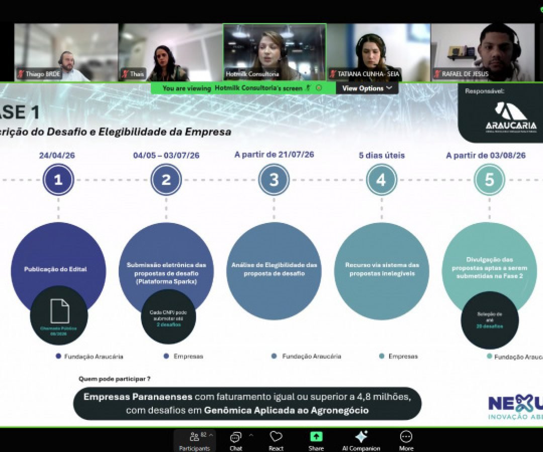 BRDE reúne empresas e instituições em webinar sobre o Nexus Inovação Aberta