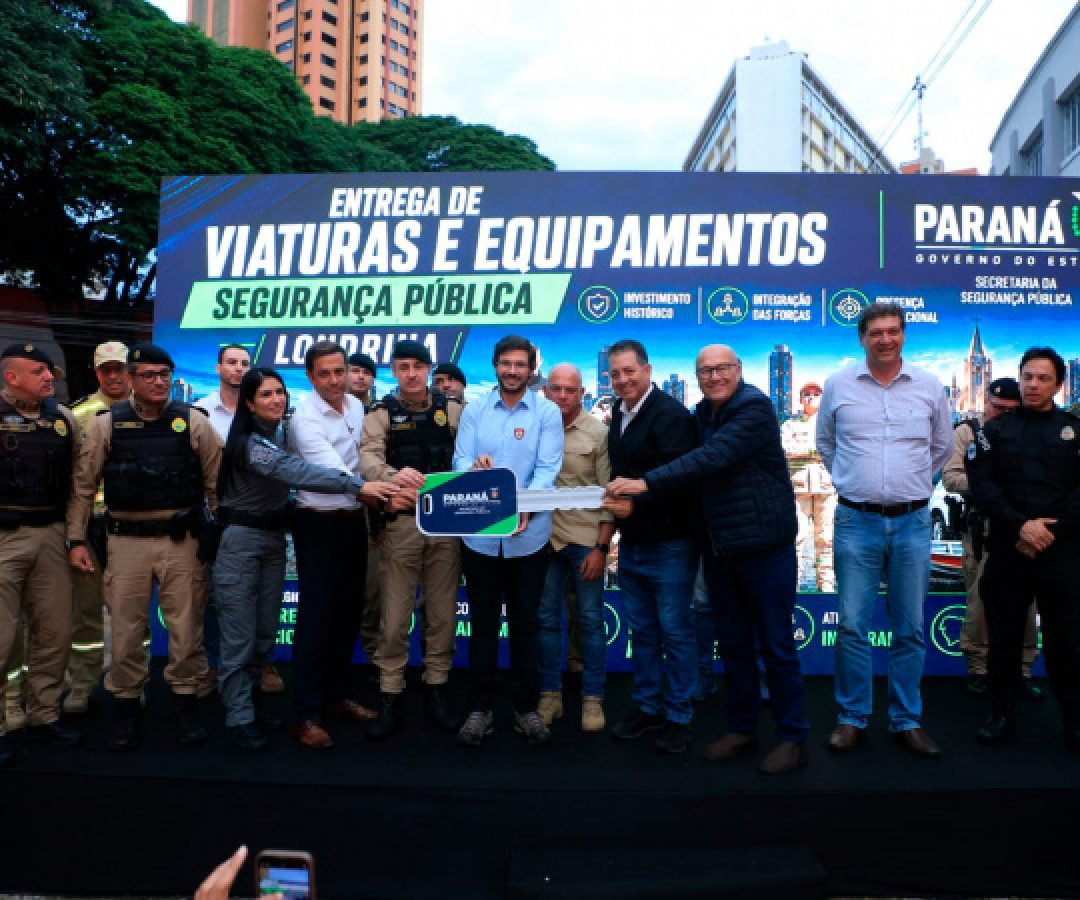 Reforço na segurança: Estado entrega 63 viaturas para forças que atuam em Londrina e região
